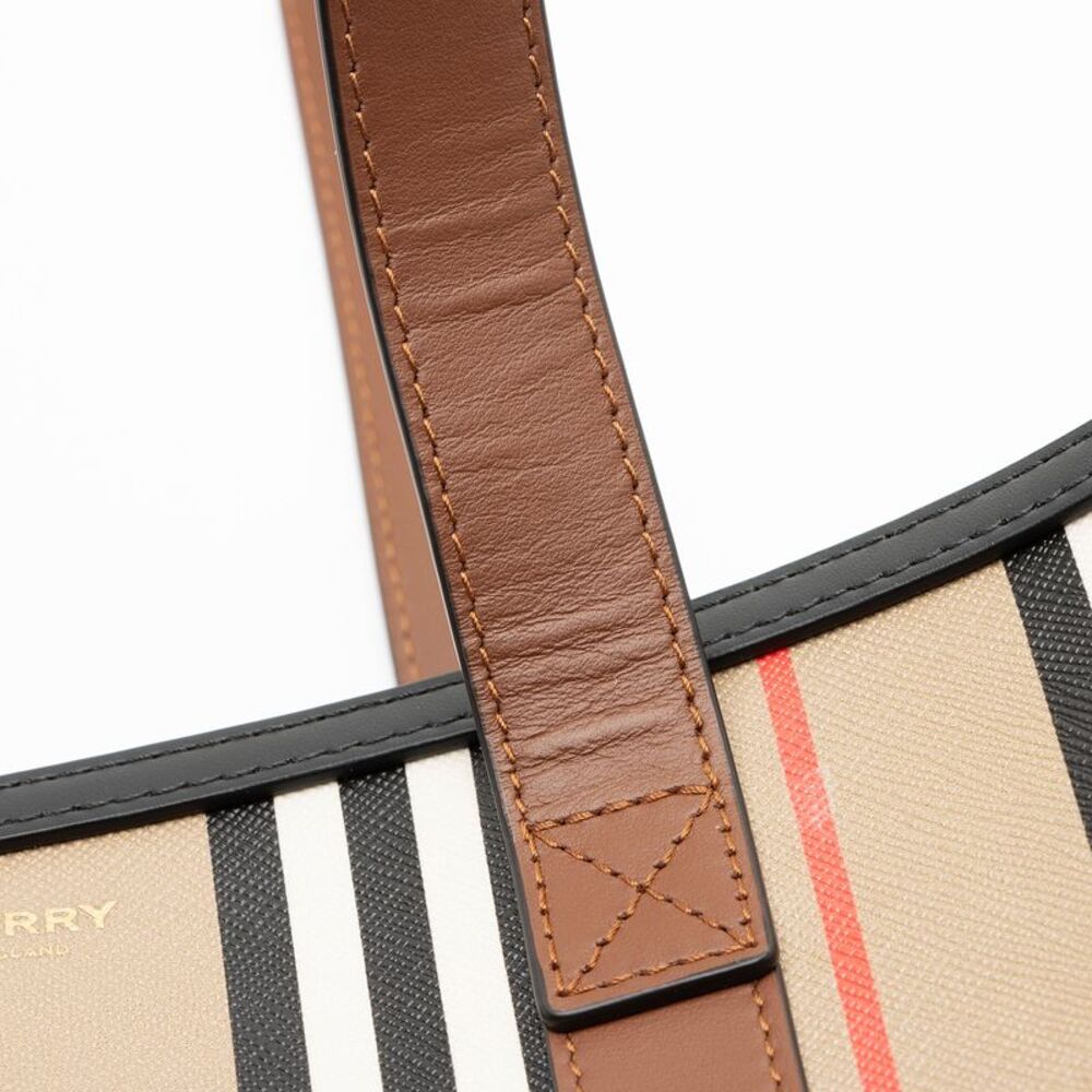 Burberry E-Canvas Icon Stripe Tote - Picture 11 of 12